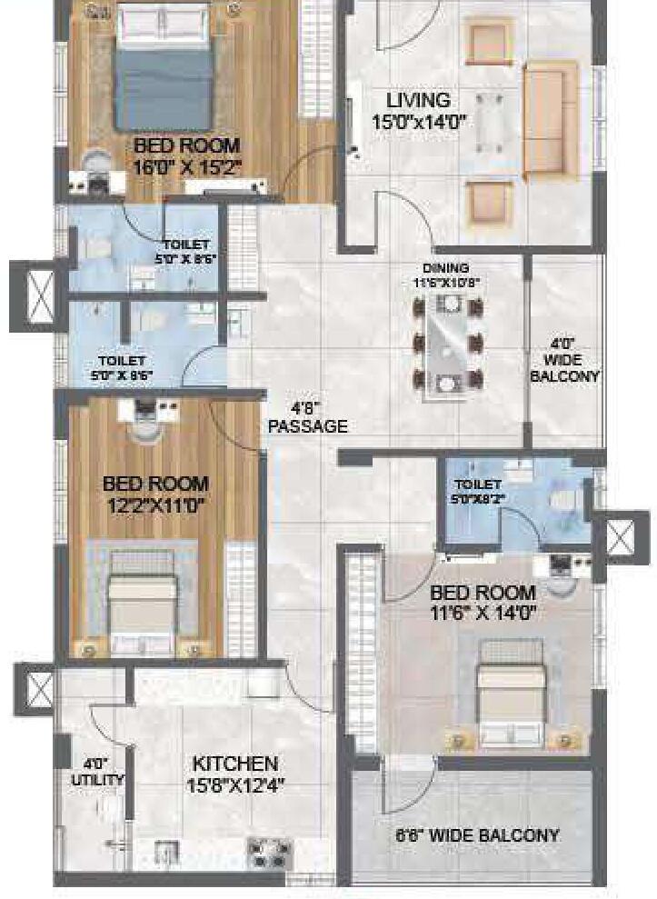 Madhu Parkville Nallagandla Tellapur Road, Hyderabad Apartments properties JLL Homes
